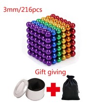 3mm magnetic ball toy color magnet ball 빌딩 블록 큐브 빌딩 장난감 magnetic ball toy, 216개 6가지 색상
