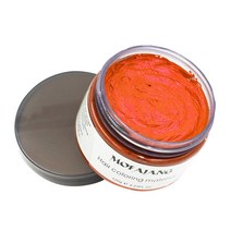 아트 리폼 안료 염료 페인팅mofajang 컬러 헤어 왁스 스타일링 포마드 실버 할머니 그레이 일회용 천연 헤어 스트롱 젤 크림 헤어 염색 여성용 남성 120g, 협동사, 주황색