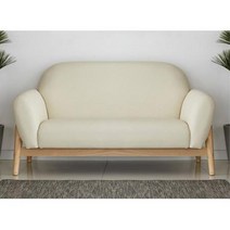 원룸 작은집 고급 가죽 넓은 2인용 소파 가구선물, 아이보리