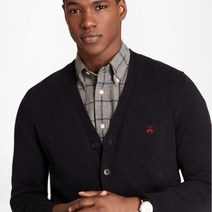브룩스 브라더스 부커 남성 메리노울 버튼 프론트 가디건