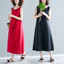 로즈드림 여름 린넨 블랜디드 면 마 반팔 나시 썸머 오버핏 루즈핏 데일리 시원한 휴양지패션 빅사이즈 반팔 a라인 롱원피스 lhy baba lops 512 15