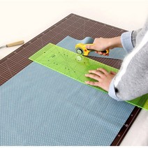[원단쟁이] 63-246 [개별발송]해피베어스 컷팅매트_브라운 90X60cm E1 컷팅매트, 1개