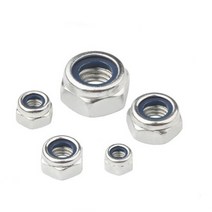1-50Pcs DIN985 M2 M2.5 M3 M4 M5 M6 M8 M10 304 스테인레스 스틸 나일론 자동 잠금 육각 너트 슬립, 한개옵션1, 08 M10-5pcs