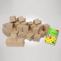 (가베가족)KS0133 큰솔3cm원목쌓기나무100p+미니북/(1397608)