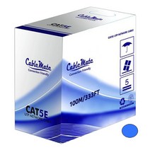 케이블메이트 CAT5e UTP 100M 블루 랜케이블 단선 제작용 시공용, 1개