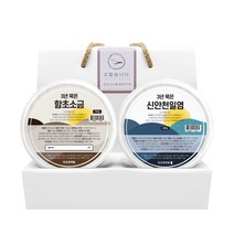 참건강마을 [3년묵은천일염] 함초 굵은 소금 2종세트 300gx2 (답례품 선물세트), 함초굵은소금+천일염