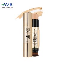 알로에베라 트리플커버 비비스틱 비비크림 피부결점커버 에센셜오일 피부잡티 컴플리트 보습 미백 기미 주근깨 모공 주름개선 자외선차단 멀티 기능성 화장품 메이크업 BB스틱 브러쉬 휴대용 여성 남성 퍼펙트커버, 1개