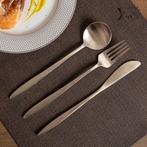 놋마을 방짜 유기 커트러리 포크 스푼 나이프 세트 그릇, 양식나이프