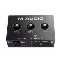 M-Audio M-Track 솔로 – XLR 라인 및 DI 입력으로 하는 녹음 스트리밍 및 팟캐스트를 위한 USB 오디오 인터페이스 소프트웨어 세트 포함., Interface only_with 2 Mic Inpu