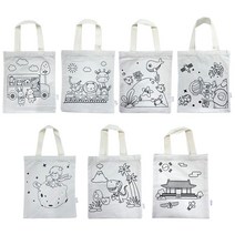 (광목) 광목가방 에코백 -밑그림- 바닥폭X (하얀색), 버스타는동물