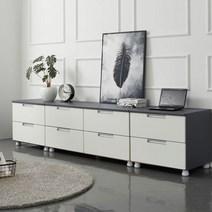 초이스 2단 TV거실장 원룸TV장 티비다이 티비장식장 거실서랍장, 초이스1200와이드2단+600 2단(1), 그레이화이트