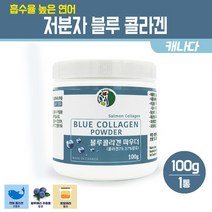 연어콜라겐 파우더 저분자 피쉬콜라겐 추출 분말 블루베리 로얄제리 함유 먹는 이너뷰티 흡수율 높은 수용성 생선 껍질 어류 콜라겐 가루 COLLAGEN 캐나다, 1set, 블루 연어 콜라겐 파우더 100g