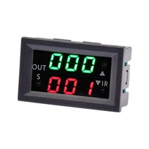 타임 스위치 콘센트 DC 12V 듀얼 LED 디스플레이 시간 릴레이 모듈 T2401-N 디지털 지연 사이클 타이머 제어 수동 출력, 01 Black