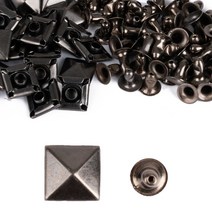 사각형 리벳 8MM - 흑니켈 100세트, 단품