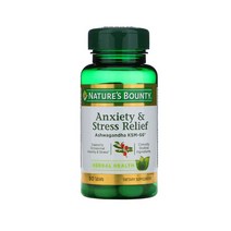 네이처스바운티 스트레스 릴리프 아슈와간다 600mg 테아닌 200mg 50정, 1통