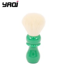 구렛나루 수염 yaqi 24mm dandelion green resin handle wet 캐시미어 매듭 남성용 면도 브러시, 없음