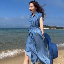 써머 버튼 원피스