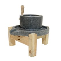 두부제조기 즉석두부기계 수동 수제 두유 맷돌 기계, 25x40 블루스톤 삼각대 포함