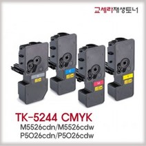교세라 TK-5244 KK ECOSYS P5026CDN P5026CDW P5026CDNG M5526CDW M5526CDN M5526CDNG 레이저프린터 토너 재생토너, 노랑
