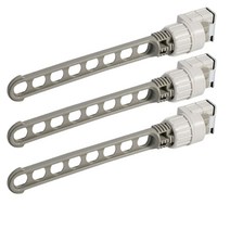 언에스온 튼튼 틈새 창틀고정 8구 옷걸이건조대, 그레이, 3개