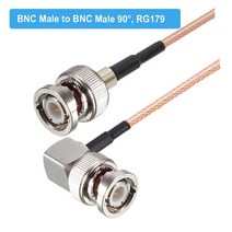 RG179 케이블 75 Ohm BNC 남성 직각 플러그 커넥터 어댑터 비디오 카메라 SDI 캠코더 HD-SDI/3G-SDI/4K/8K, 02 BNC M to BNC M90_17 7M