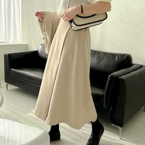 루핀 뒷밴딩 롱 스커트 63738 빅사이즈 여성의류