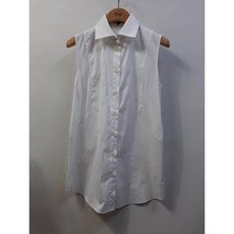 일본수입LAUTREAMONT 레이욘면배색 화이트나시셔츠 5566