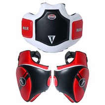 몸통보호대 복싱 격투기 MMA 합기도 급소보호대, 브라운 웨이스트 타겟과 허벅지 타겟(세트)