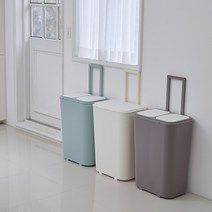 보담 다용도 대용량 이동식 재활용 가정용 분리수거함 60리터, 아이보리(비닐60리터), 1개