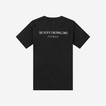 우영미 실버 크롬 백로고 티셔츠 블랙 - 22FW Wooyoungmi Silver Chrome Back Logo T-Shirt Black