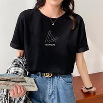 [코키코키] 미니멀 프린트 여성 반팔티 S~XL