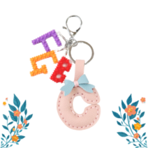 가죽공예_이니셜키링 C 만들기 1인세트, 1개