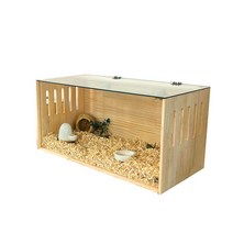 파충류 사육장 레오파드 육지거북 푸디웜 펫테일게코, 인조 판자 대형 80x40x40 합성목 + 강