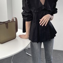 라멜라 / 바니 빅카라 핀턱 프릴 블라우스