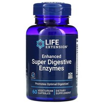 라이프 익스텐션 Life Extension 슈퍼 다이제스티브 엔자임 소화효소 베지 캡슐 60정, One Color, One Size