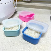 실리콘밥팩 냉동밥 해동 보관용기 전자렌지 밥소분 용기, 블루(대)