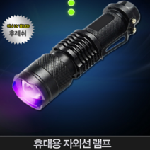 챔스토어 UV후레쉬 플래시 UV라이트 휴대용 자외선램프 365mm 화이트 형광물질검별 세탁세제검별, 1개, 단일