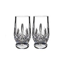 Waterford Connoisseur Footed 7oz 페어 납 크리스탈 7 Fluid_Ounces Lismore 텀블러 FTD Tast 5.5oz Pr, 분명한