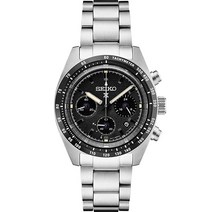 SEIKO Prospex Speedtimer 솔라 크로노그래프 블랙 다이얼 남성용 시계 SSC819 블랙. 크로노그래프