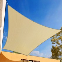 그늘애 옥상 그늘 차광막 썬쉐이드 방수 삼각 사각, HDPE 메쉬, 베이지 / 2mx2m (사각)