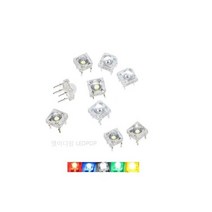 하이퍼플럭스LED 하플LED HYPER FLUX LED 확산형LED 고휘도LED 4PIN (100개), 옐로우 황색 100개