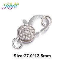 Juya-수제 비즈 쥬얼리 결과 4 가지 크기의 강한 자석 걸쇠 및 후크 여성을 위한 크리스탈 진주 팔찌 목걸이 만들기, [01] As Photo, [18] White Gold