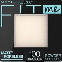 100 Translucent Maybelline New York Fit Me Matte + Poreless Powder Makeup Translucent 0.29 Ounce, 1