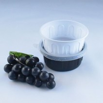 국물포장 95대 95파이용기 소스용기 소스포장 일회용밥공기 CJ-95파이 대 1000세트, 블랙)CJ-95파이(대)＋뚜껑