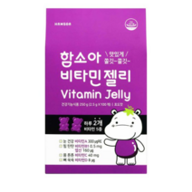 [함소아] 함소아 비타민젤리 포도맛 1개월 (2.5g x 60개 x 1통), 60정, 10개