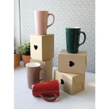 국내산 빅사이즈 대용량 모던 롱머그컵 600ml 4color 선물박스, 그린