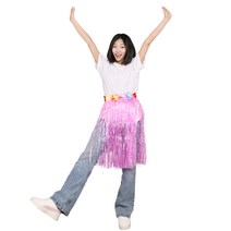 훌라스커트 핑크 치마 송년회 하와이 응원 소품