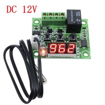 온도계측기 자기온도계 W1209 DC 5V 12V 24V 열 냉각 온도 조절기 스위치 컨트롤러, 02 12V Red