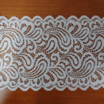 짜투리 땡 원단창고 052601 폴리소재 스판 레이스 백아이보리 폭 약 7.5cm 10마 1세트, 사진참고(백아이)
