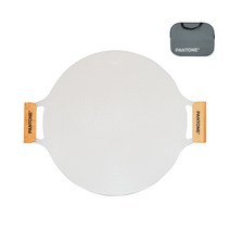 팬톤 인덕션 겸용 세라믹 코팅 라운드 그리들 33cm (아이스 그레이) + 전용 파우치